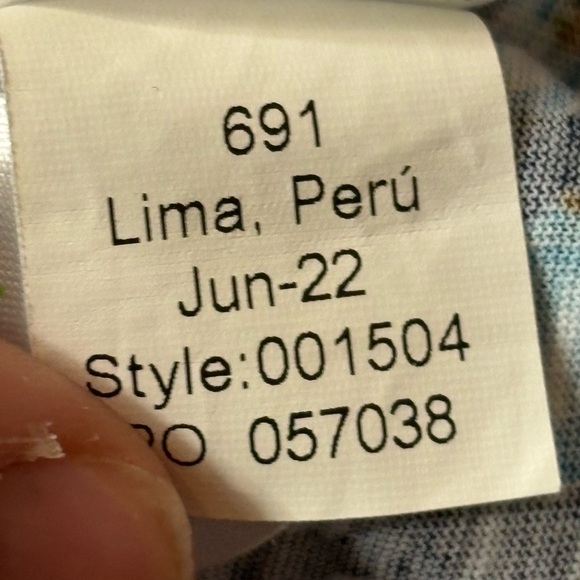 Lilly Pulitzer Etta V-Neck Seabreeze Blue Low Tide Navy Spotted Shirt Size Xxs - Picture 9 of 14